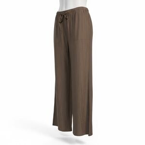 Women's Light Brown Wide-Leg Pants